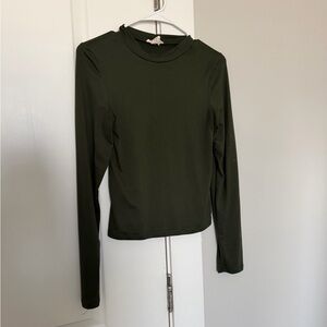 Olive Green Long Sleeve Women's Top